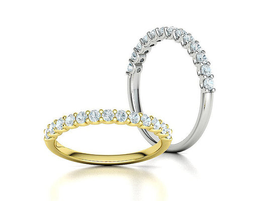 Churumbela Eternity Ring con Arco de 13 Incrustaciones Deslumbrantes