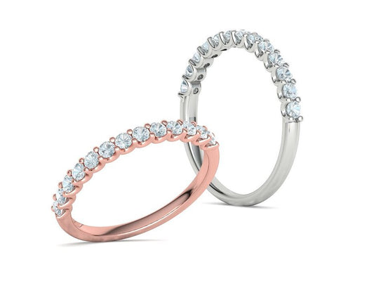Churumbela Eternity Ring con Arco de 13 Incrustaciones Deslumbrantes