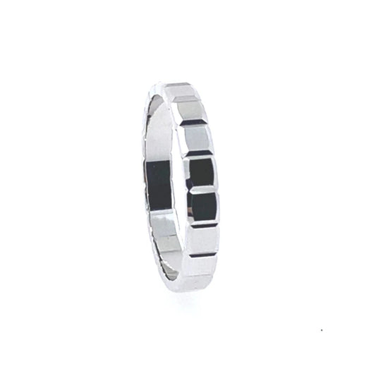 Argolla Ice Cube 2mm: Glamour en Oro Blanco de 14k