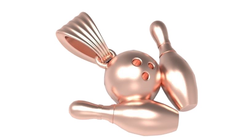 Asombroso Dije de Boliche de Oro 14k