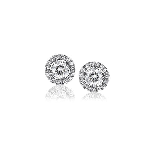 Aretes de oro con Incrustaciones de Diamante