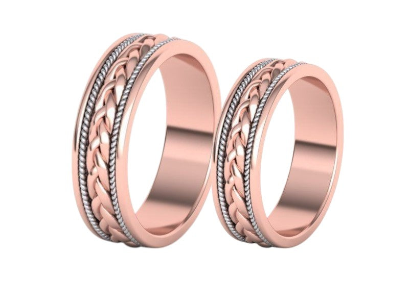 Hermoso Set de Argolla Strong Bond de Oro 14k