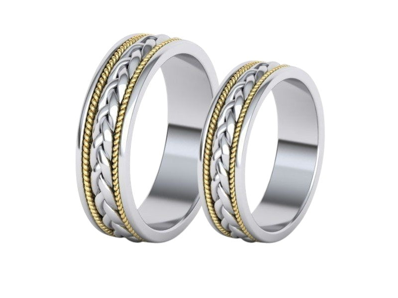 Hermoso Set de Argolla Strong Bond de Oro 14k