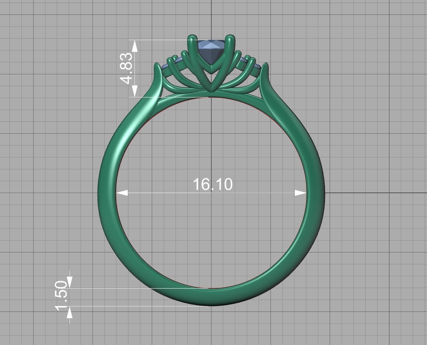Sublime Anillo de Compromiso de Oro 14k con Deslumbrantes Incrustaciones
