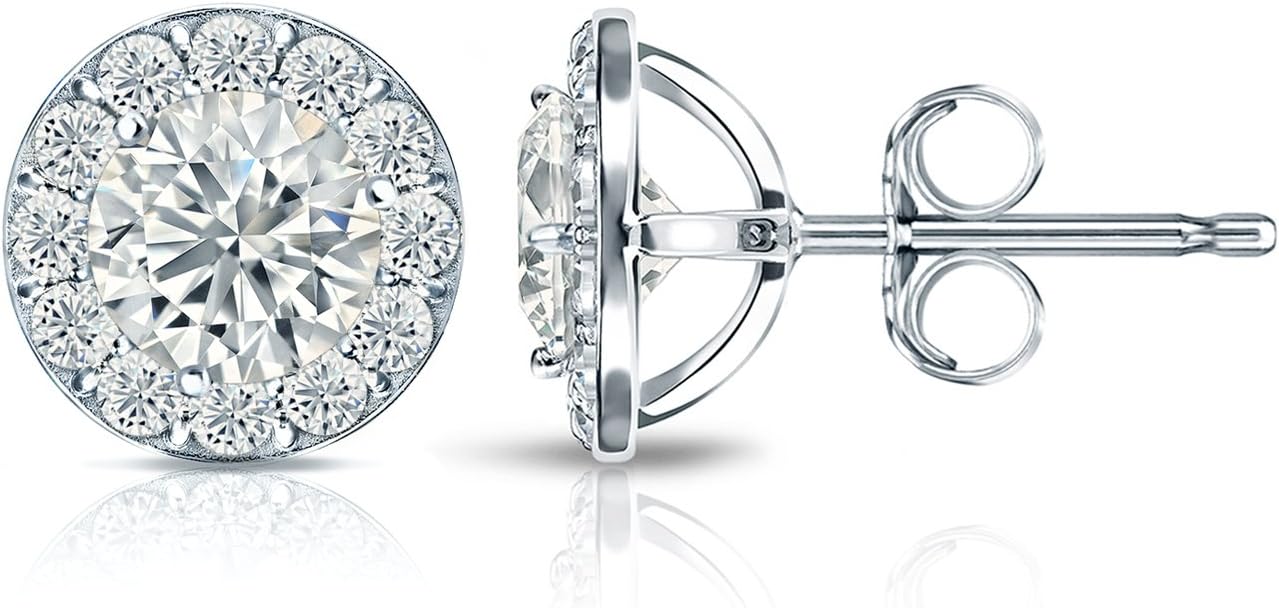 Aretes de oro con Incrustaciones de Diamante