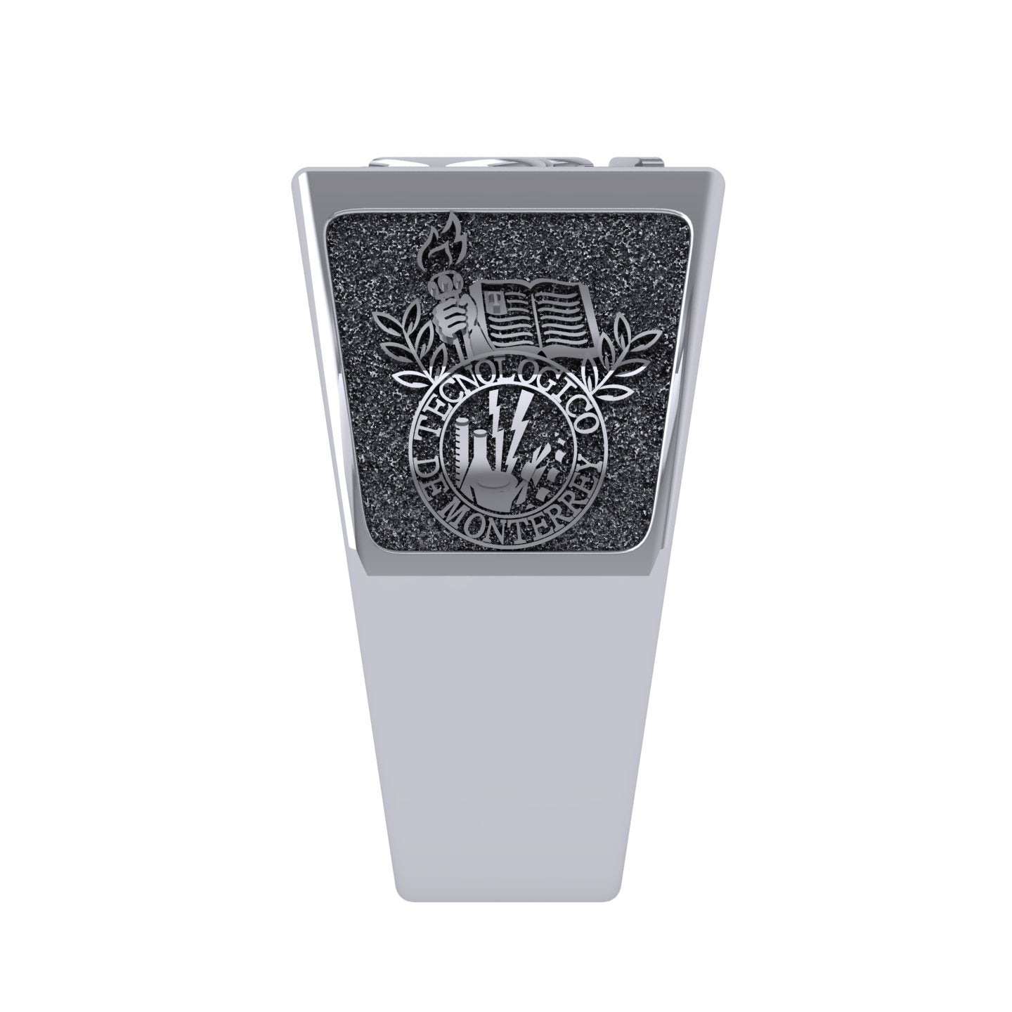 Anillo Graduación con Logo Frontal 14mm de Oro