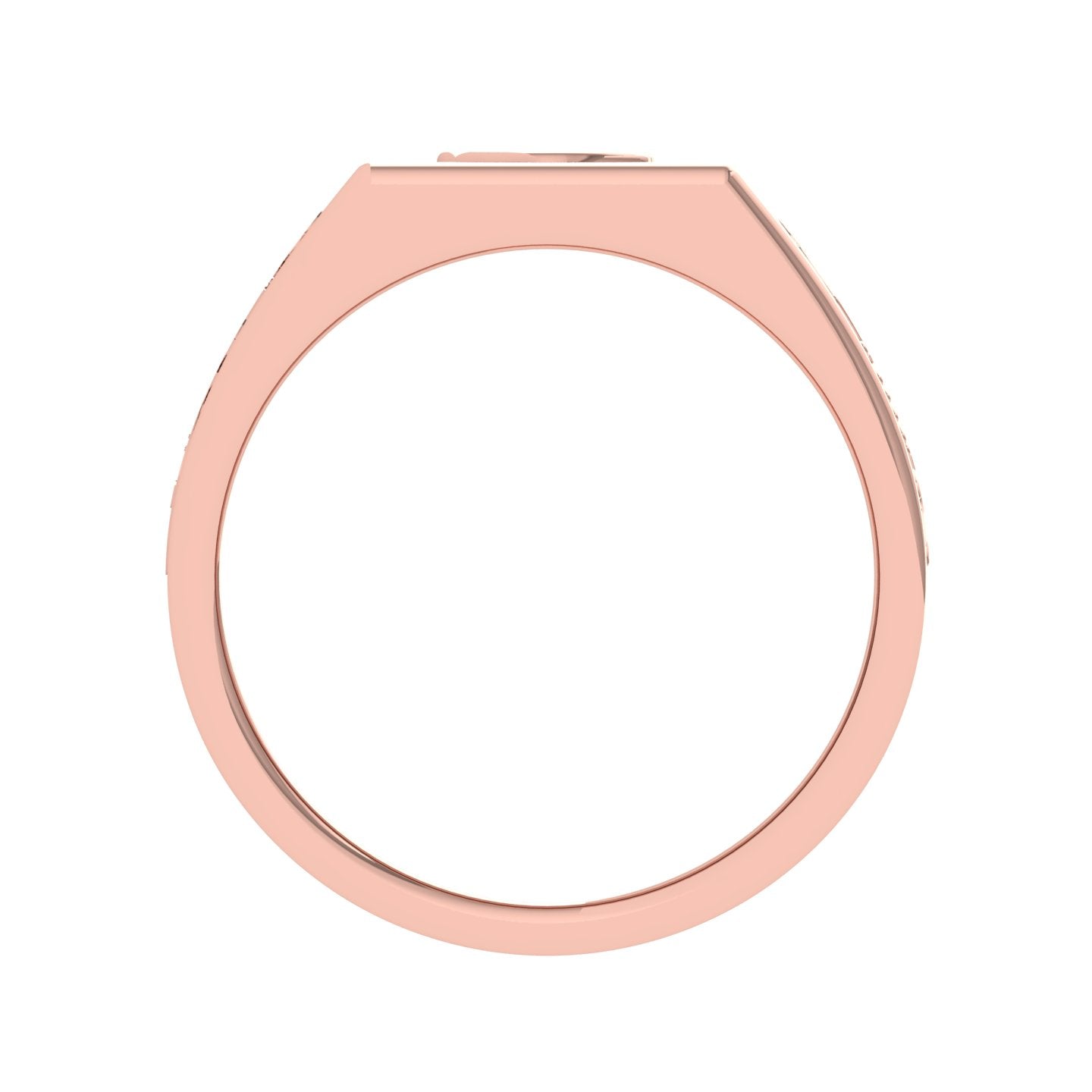 Anillo Graduación con Logo Frontal 14mm de Oro