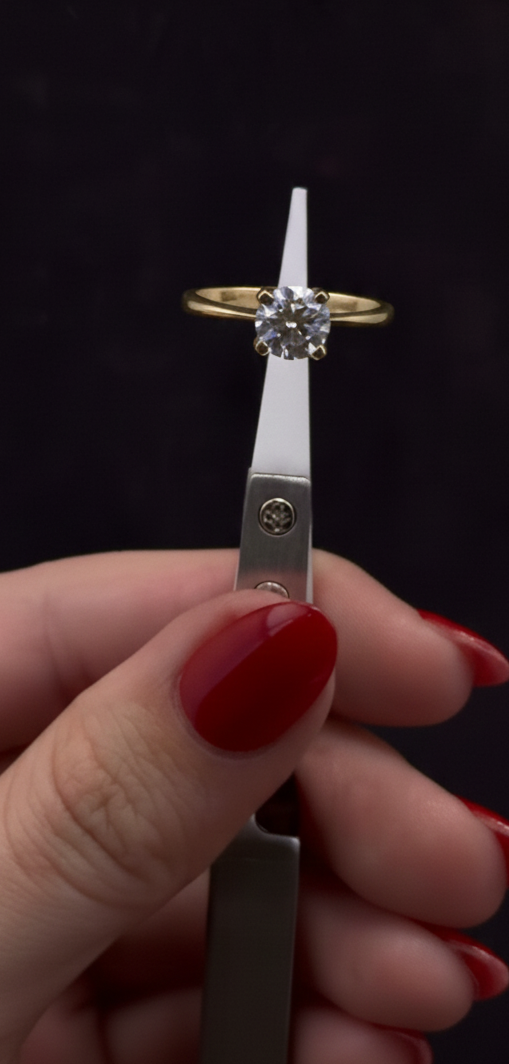 Anillo de Compromiso Oro 14K - Diamante Corte Redondo Brillante 1.00 CTW