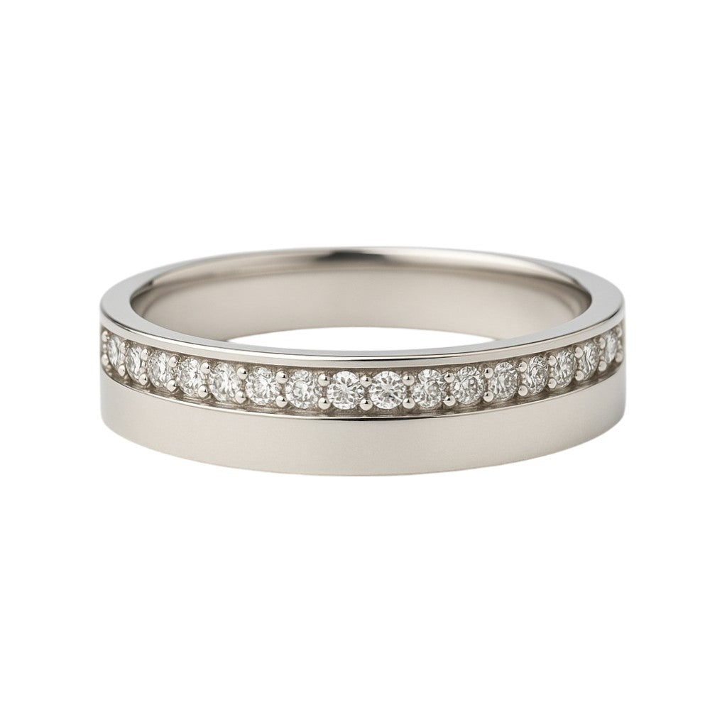 Argolla De Matrimonio Oro Blanco 14K 6mm