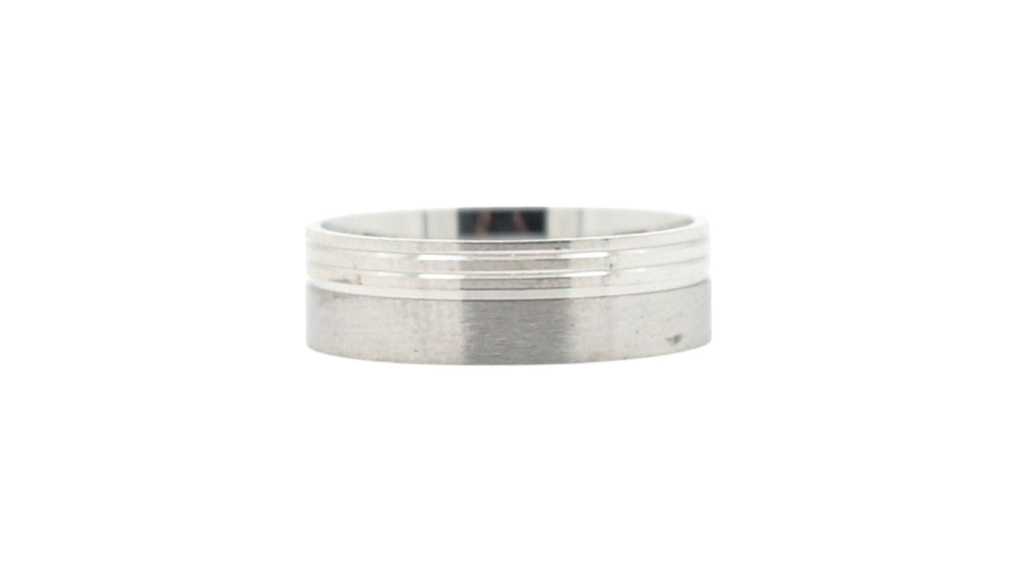 Argolla De Matrimonio Oro Blanco 14K 6mm