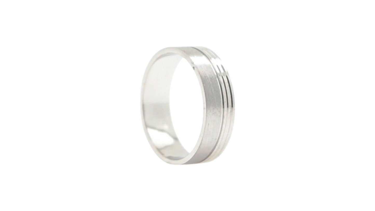 Argolla De Matrimonio Oro Blanco 14K 6mm