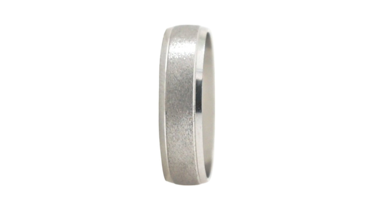 Argolla De Matrimonio Oro Blanco 14K 6mm "Inocencia"