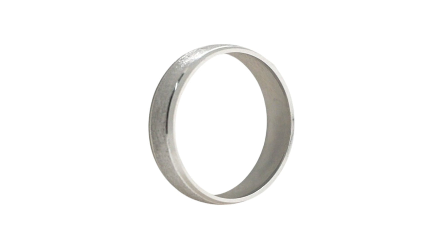 Argolla De Matrimonio Oro Blanco 14K 6mm "Inocencia"