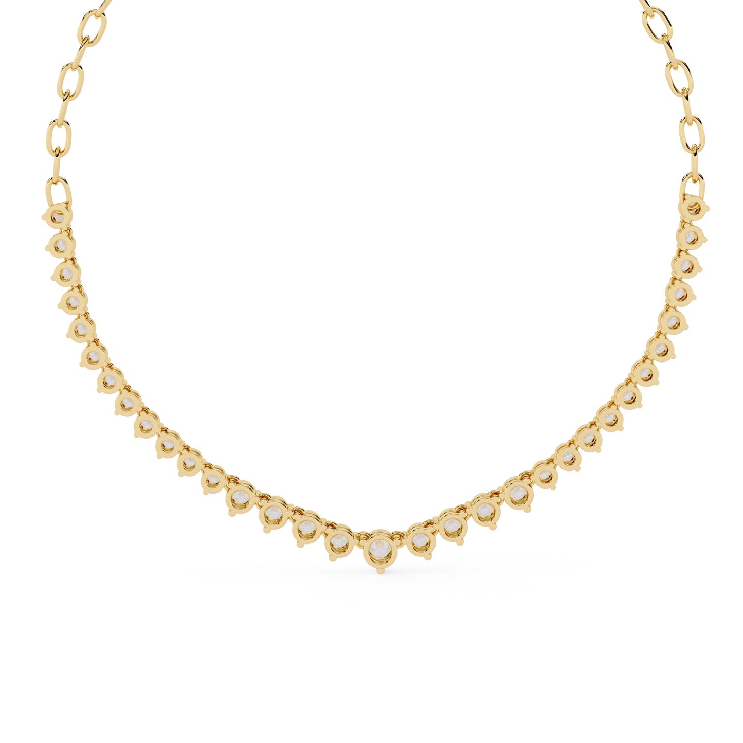 Gargantilla “Elegancia Eterna” en Oro con Montaduras en Forma de Brillantes