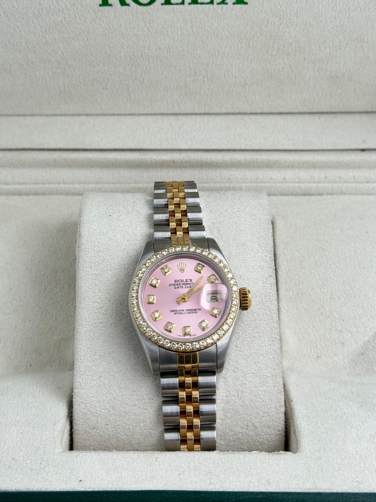 Rolex Datejust Lady – Esfera Rosa con Diamantes & Rolesor