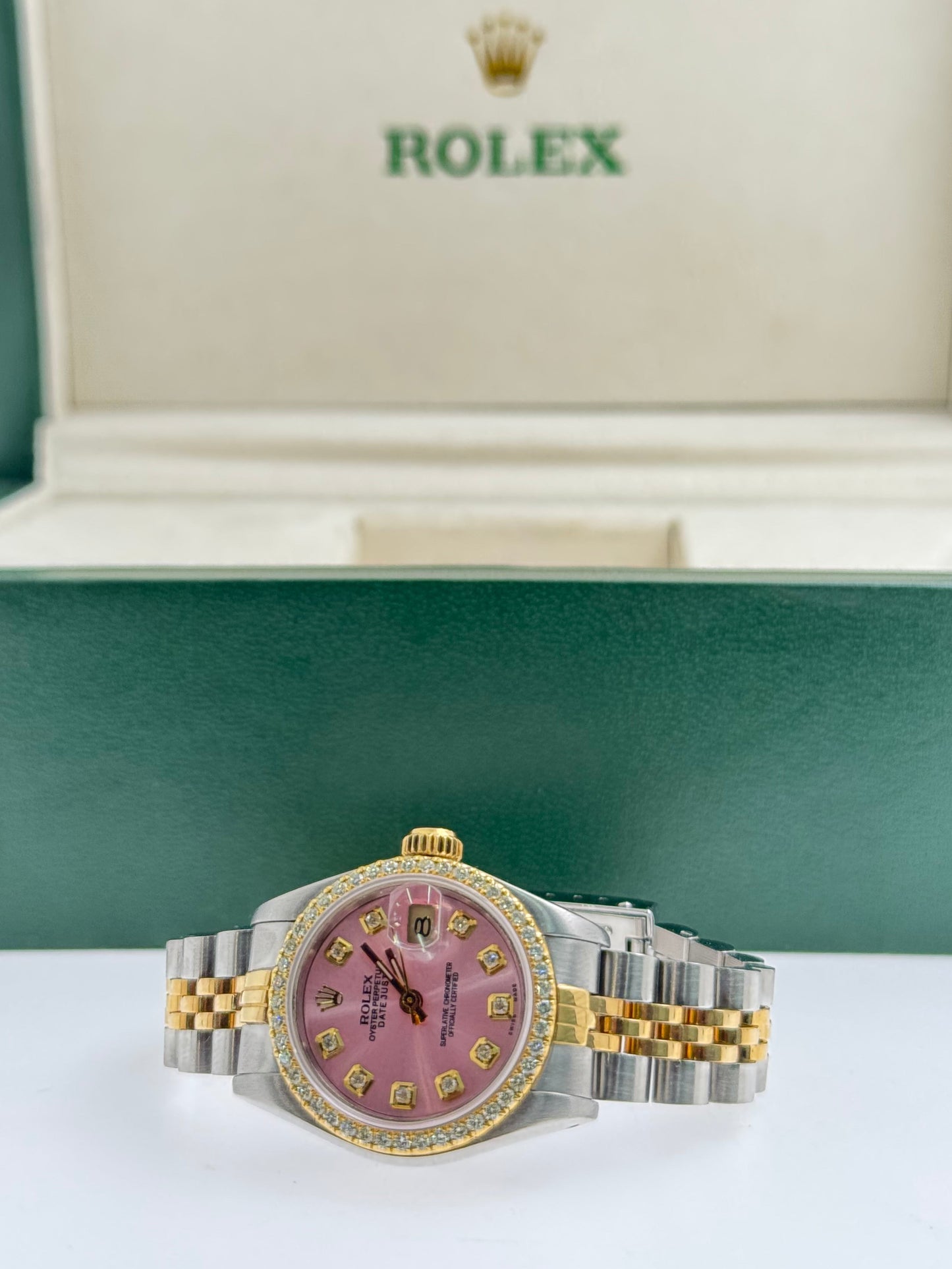 Rolex Datejust Lady – Esfera Rosa con Diamantes & Rolesor