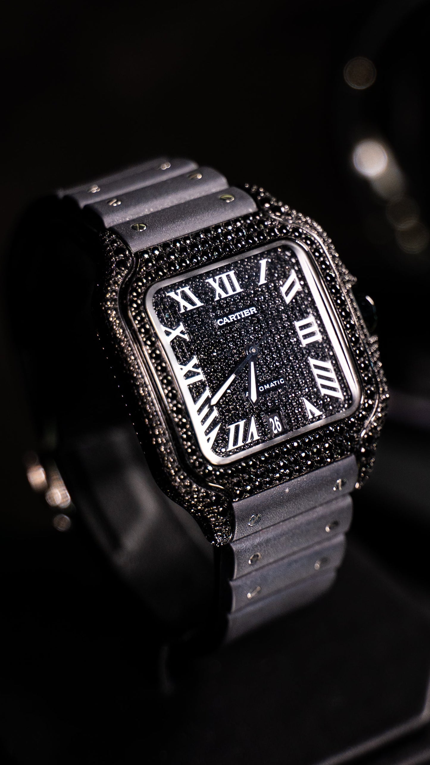 Cartier Santos Blacked Out – Diamantes Negros