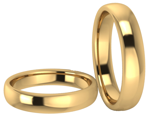 Juego de Argollas Plain Doradas Lisas de Oro 14k