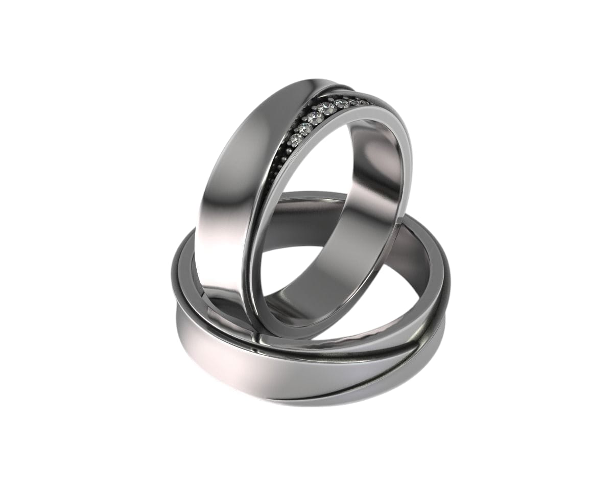 Juego de Argollas de Oro 14k con Diamante