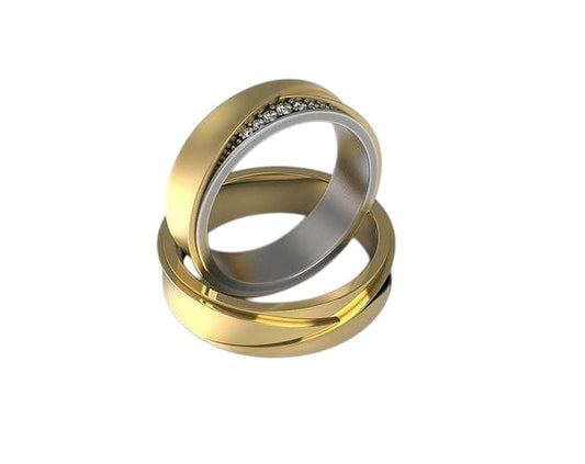 Juego de Argollas de Oro 14k con Diamante