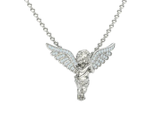 Dije de Angel con Brillantes Incrustaciones