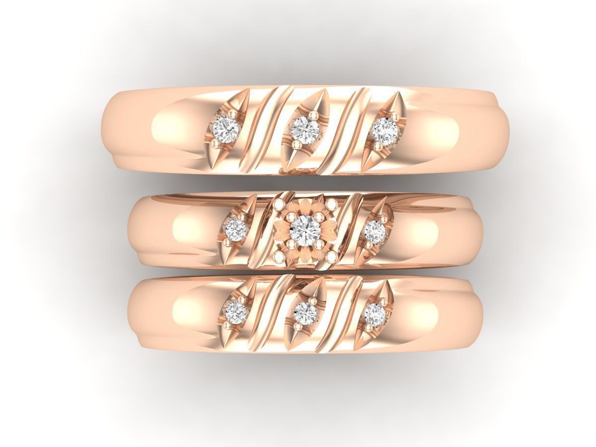 Precioso Trio de Argollas Matrimoniales AV 414