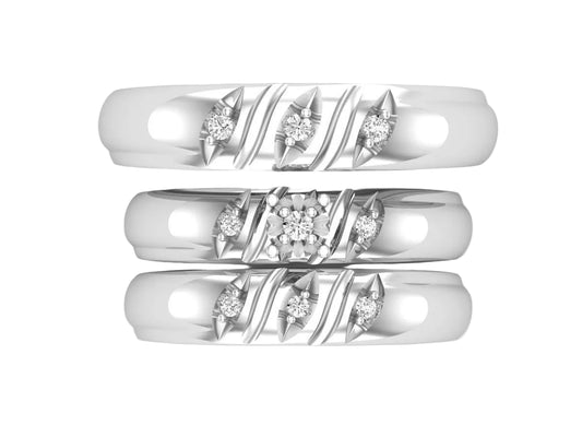 Trio de Argollas Matrimoniales AV 414
