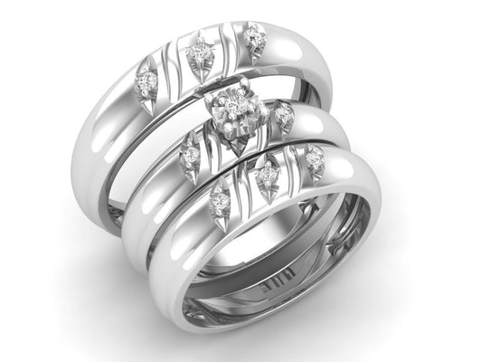 Trio de Argollas Matrimoniales AV 414