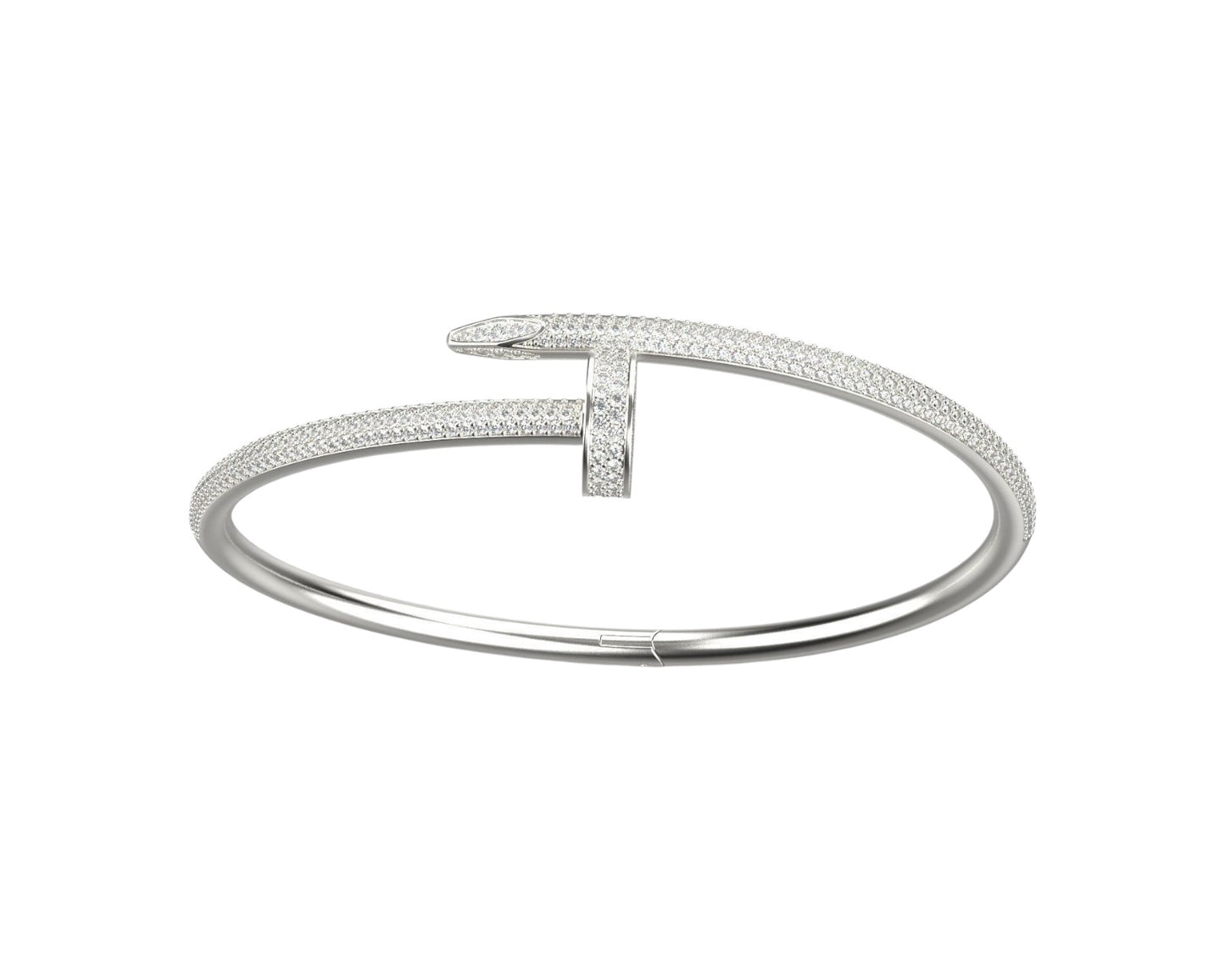 Modesto Brazalete Juste un Clou de Oro Acompañado de Incrustaciones