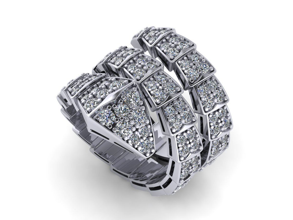 Grandioso Anillo BVLGARI Snake de Oro
