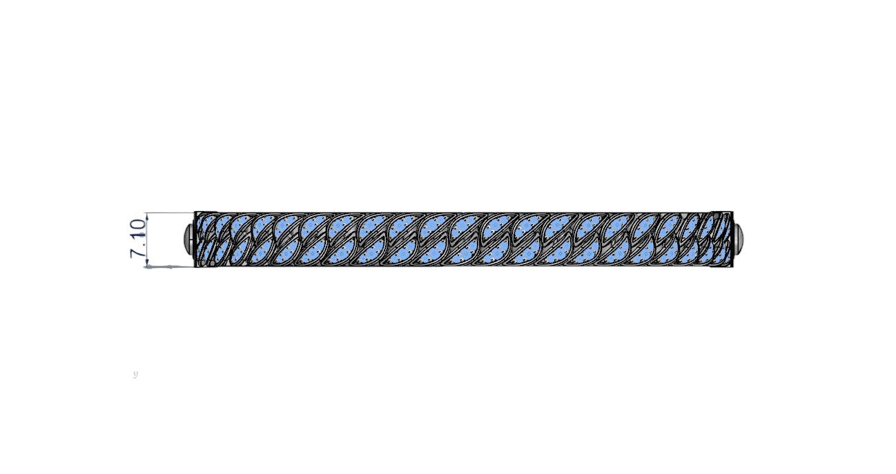 Modesto Brazalete Cuban de Oro Acompañado de Incrustaciones