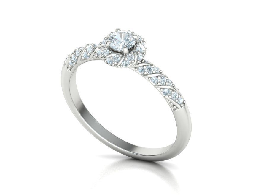 Exclusivo Anillo Delicate Twist de Oro 14k con Relucientes Incrustaciones