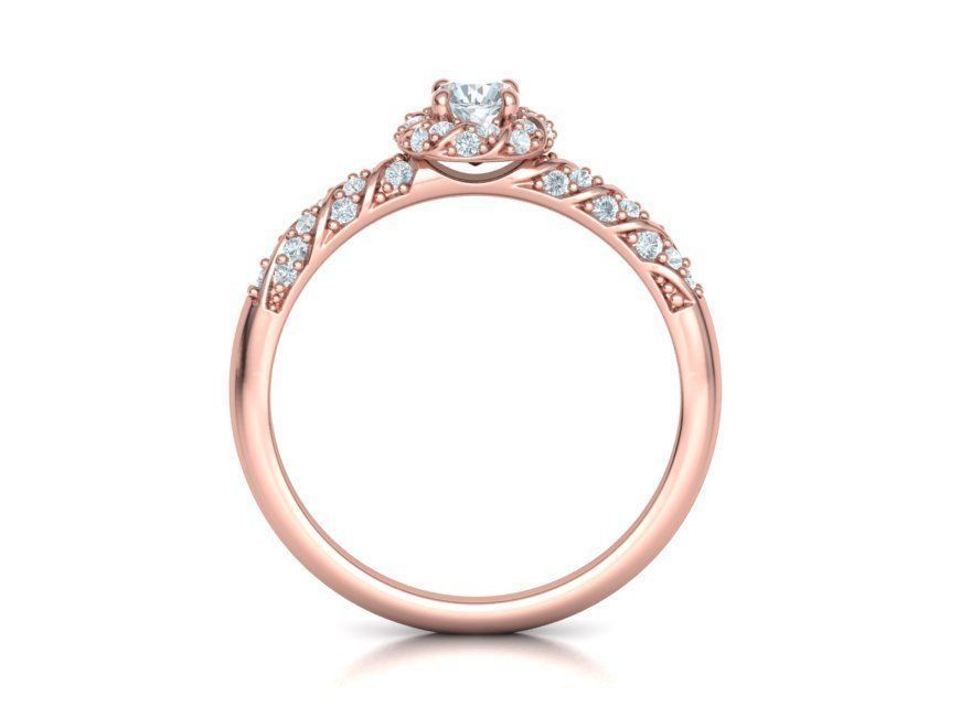 Exclusivo Anillo Delicate Twist de Oro 14k con Relucientes Incrustaciones