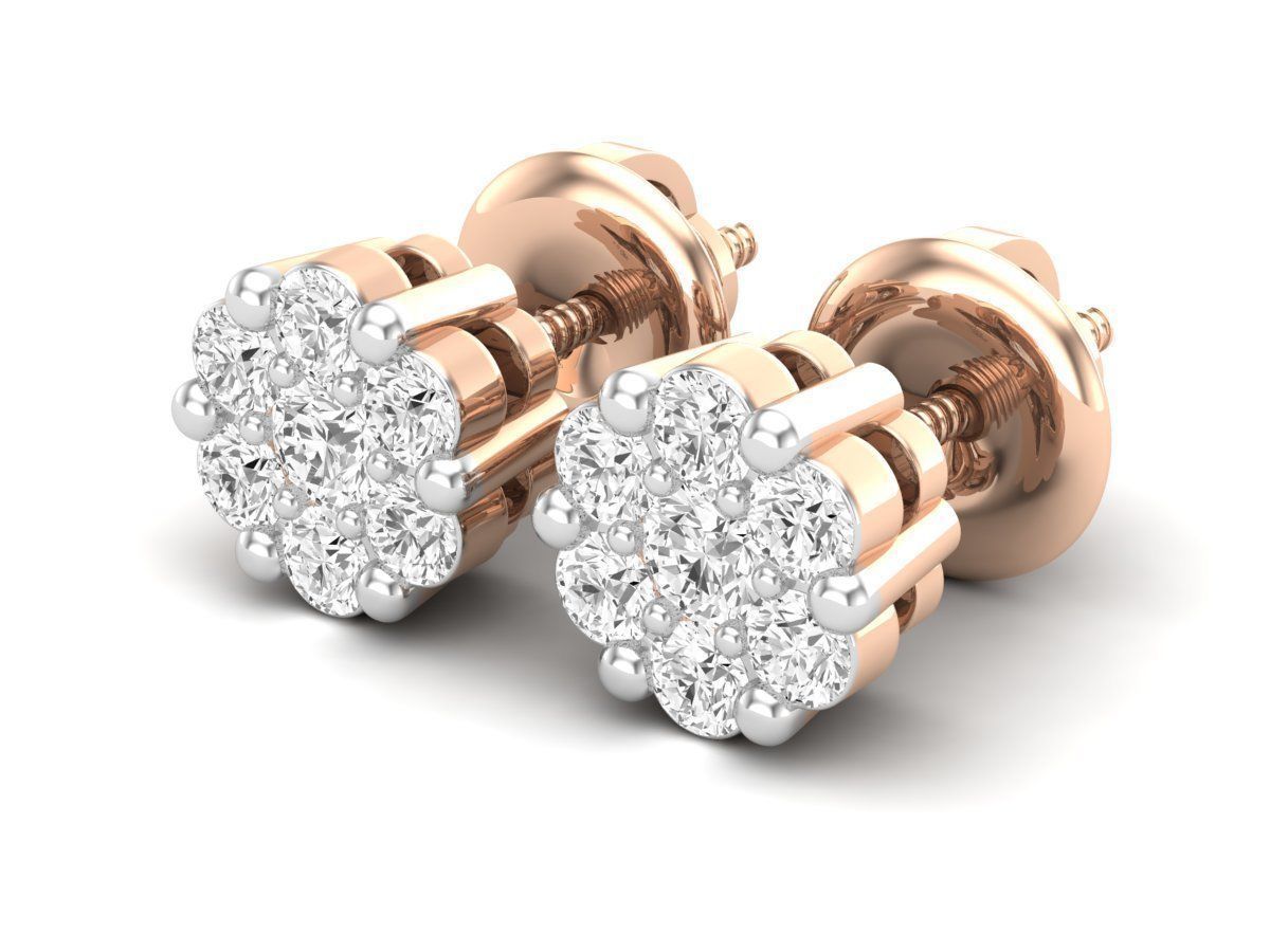 Magníficos Aretes con Incrustaciones Brillantes en Forma de Racimo