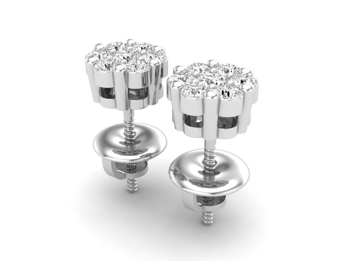 Magníficos Aretes con Incrustaciones Brillantes en Forma de Racimo