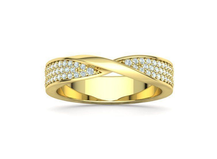 Hermosa Churumbela Diamond Mobius con Brillantes Incrustaciones