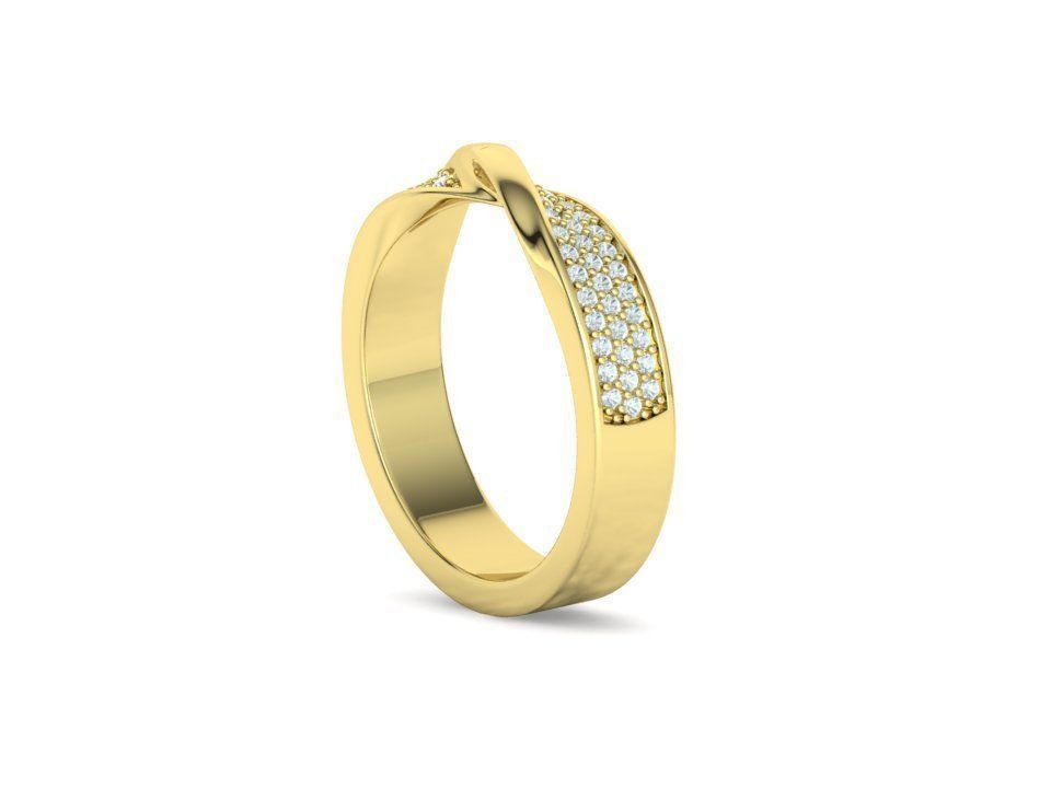 Hermosa Churumbela Diamond Mobius con Brillantes Incrustaciones