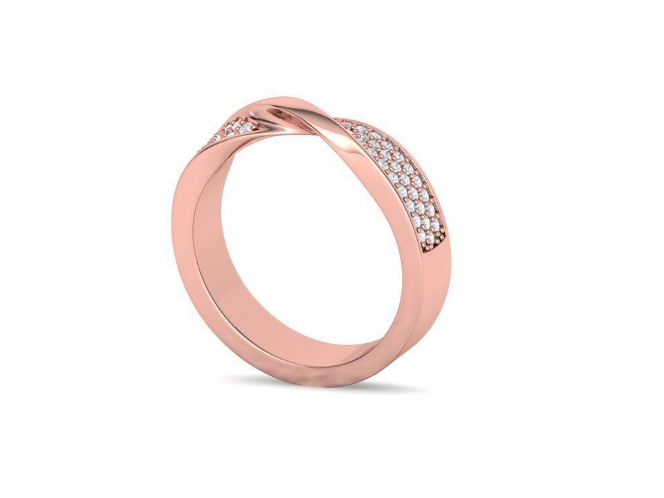 Hermosa Churumbela Diamond Mobius con Brillantes Incrustaciones