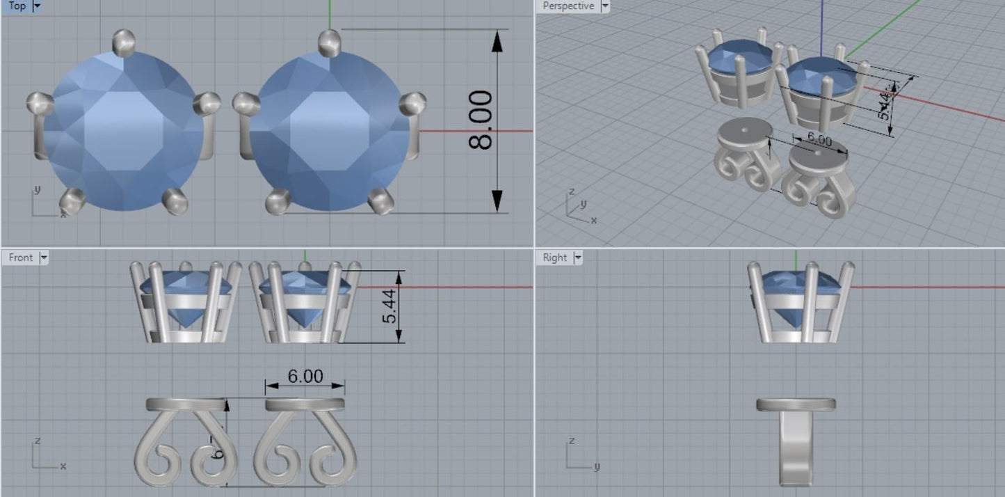 Aretes de Oro Amarillo con Incrustaciones Centrales Deslumbrantes