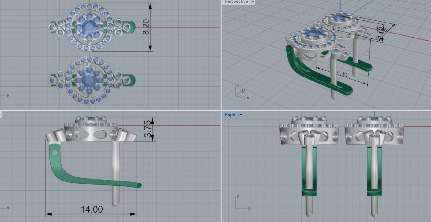 Aretes Circulares de Oro Amarillo con Incrustaciones