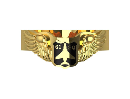 Anillo de Oro de Piloto con Logo de Avión