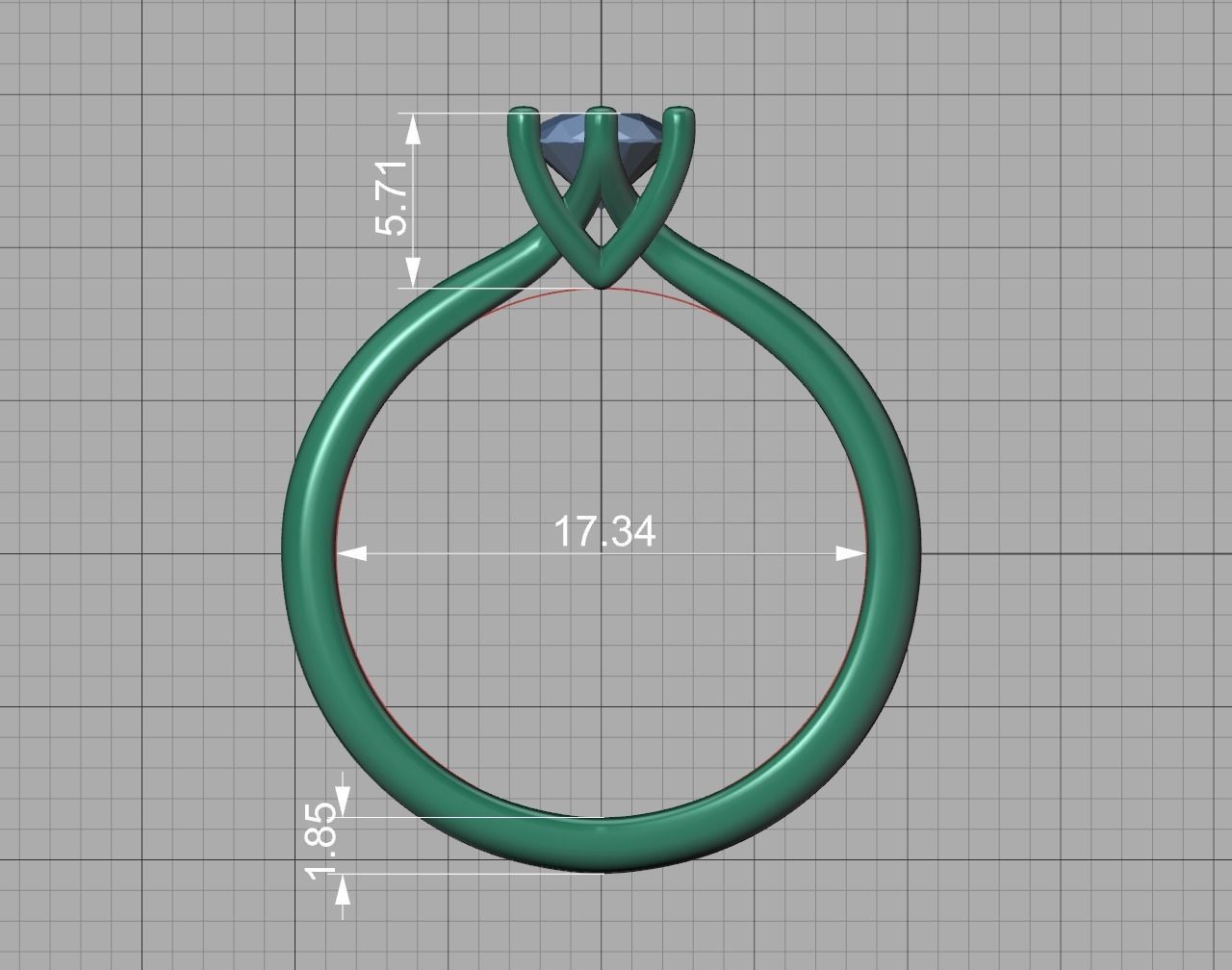 Hermoso Anillo de Compromiso con Brillante Incrustación Central