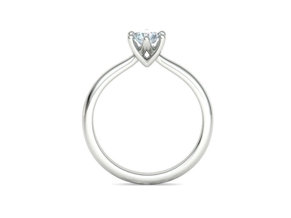Hermoso Anillo de Compromiso con Brillante Incrustación Central