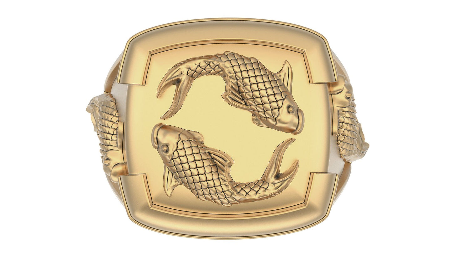 Exclusivo Anillo Pescador de Oro