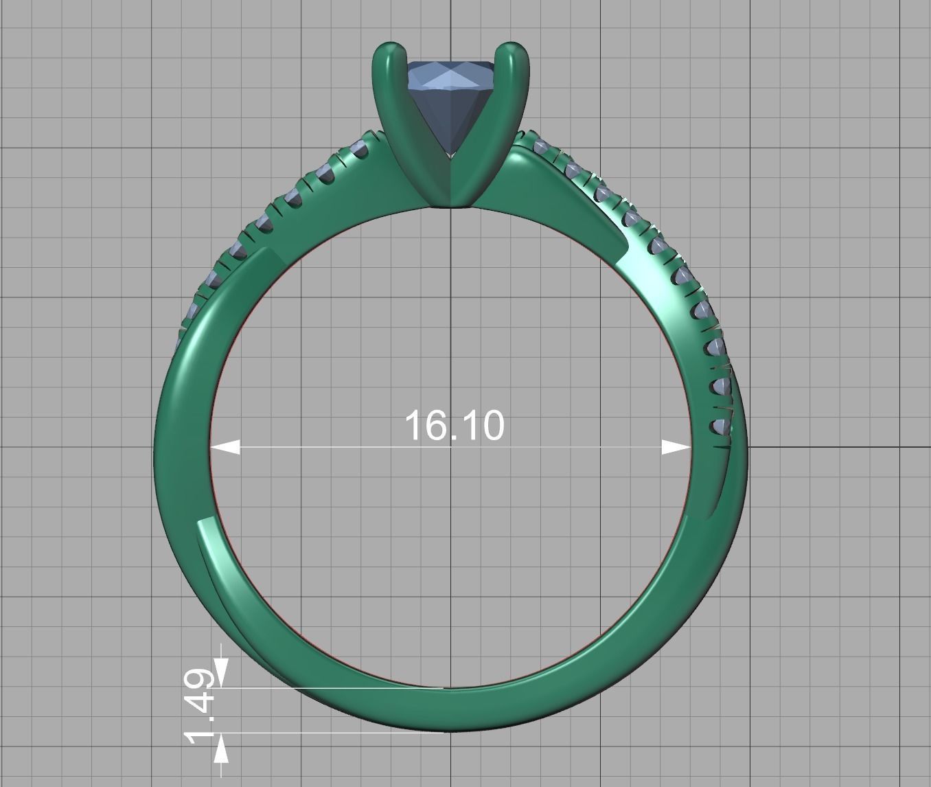 Anillo Solitario de Compromiso Infinity con Preciosas Incrustaciones