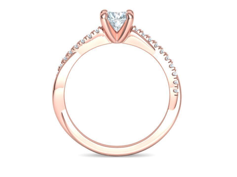 Anillo Solitario de Compromiso Infinity con Preciosas Incrustaciones