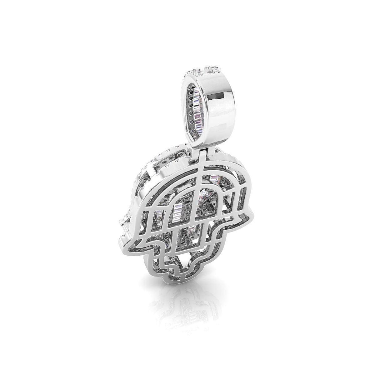 Precioso Dije Hamsa con Incrustaciones Deslumbrantes
