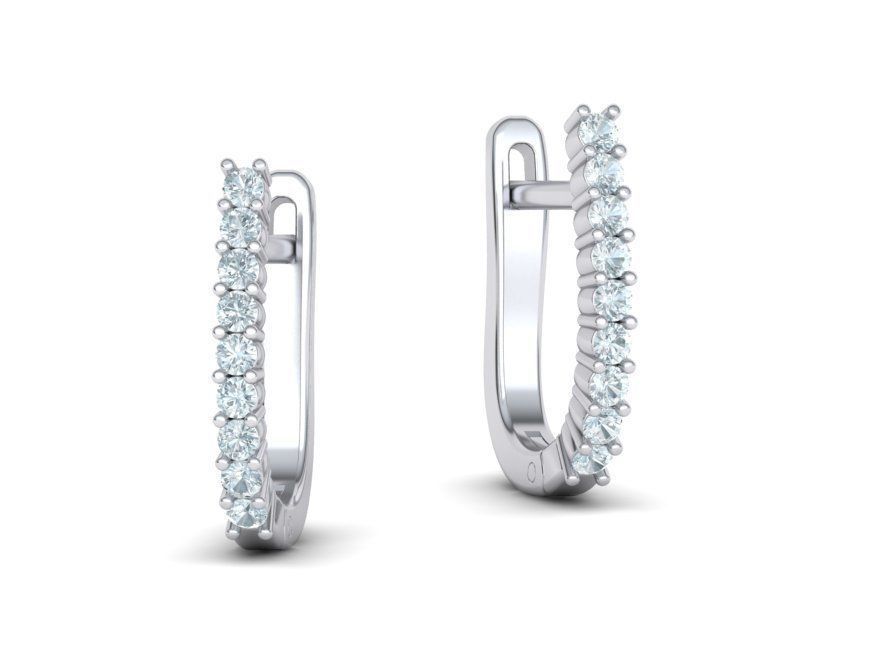 Preciosos Aretes Huggies de oro 14k con Brillantes Incrustaciones