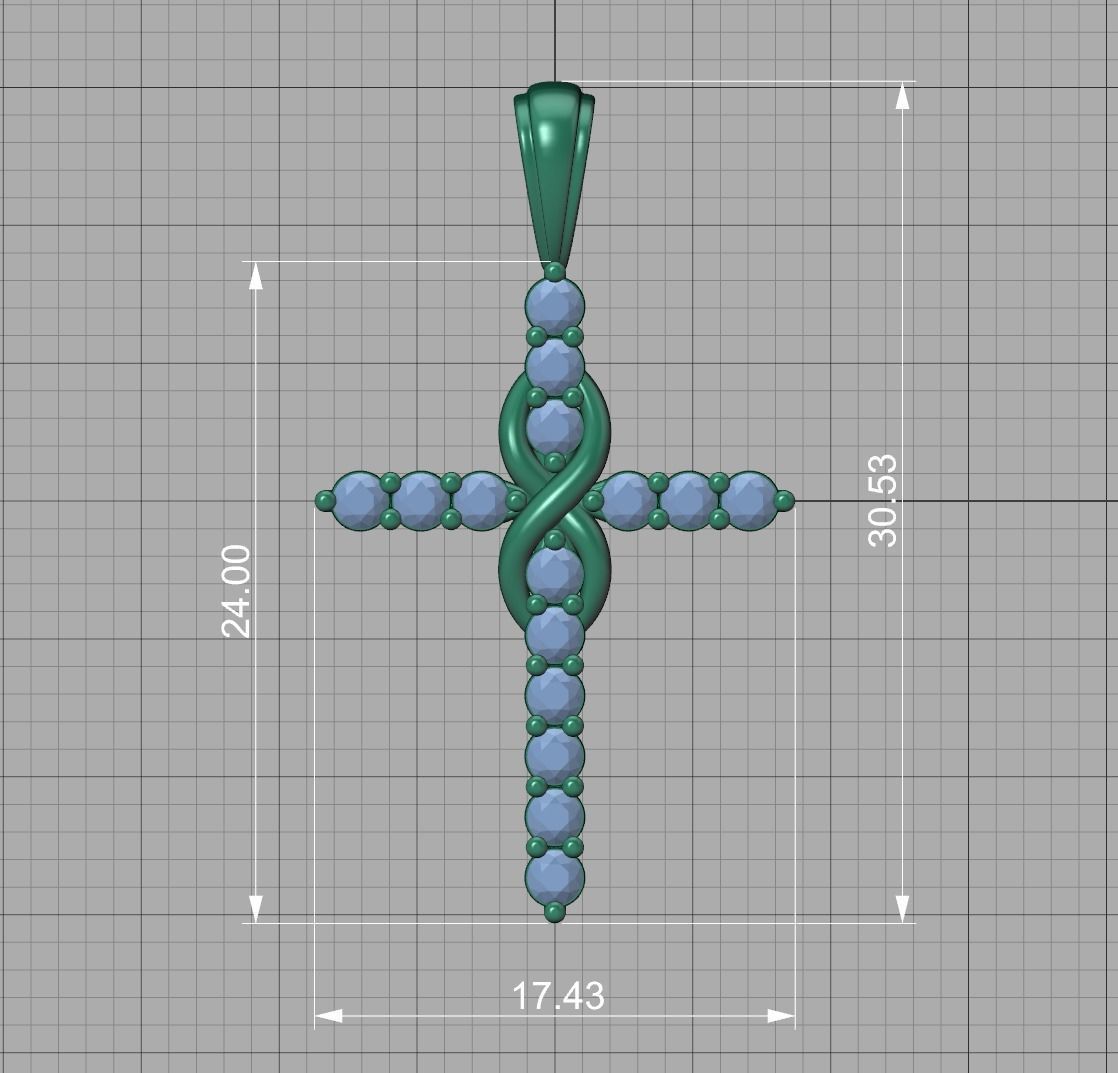 Deslumbrante Dije de Cruz de Incrustaciones Resplandecientes