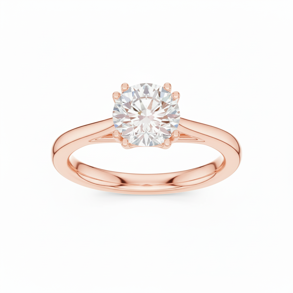 Anillo Solitario con Engaste de Garra Round 1ct